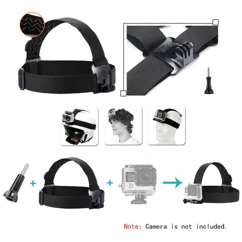 Adjustable Head Mount Phone Holder for POV Recording & Live Streaming