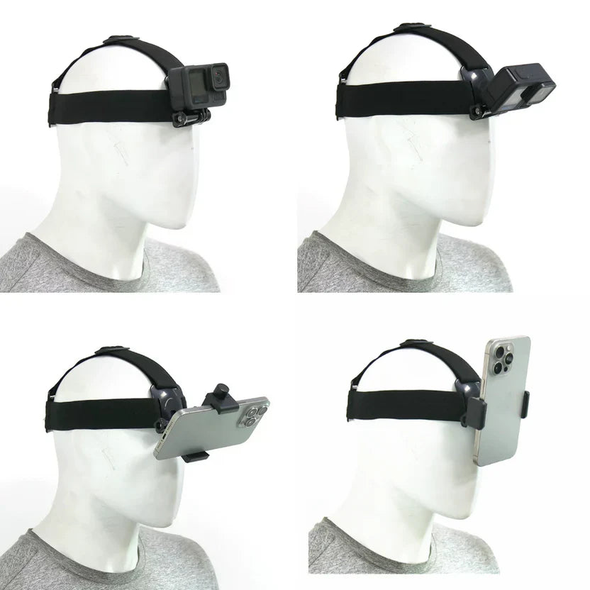 Adjustable Head Mount Phone Holder for POV Recording & Live Streaming