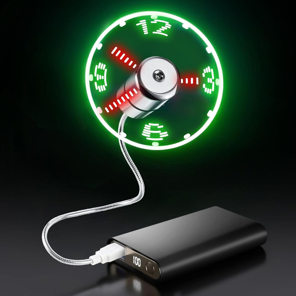 USB Gadget Mini Flexible LED Light USB Fan Time Clock Desktop Clock Cool Gadget