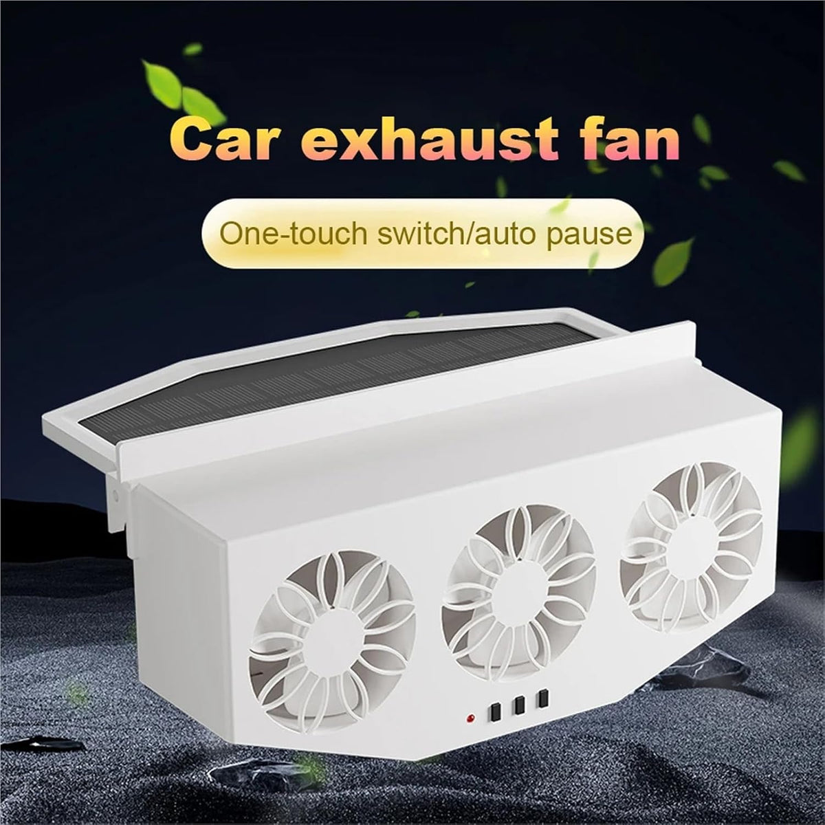 Solar-Powered Exhaust Fan for Car Window