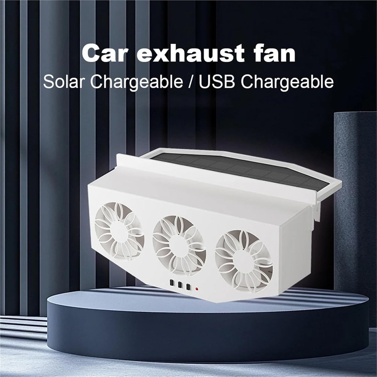 Solar-Powered Exhaust Fan for Car Window