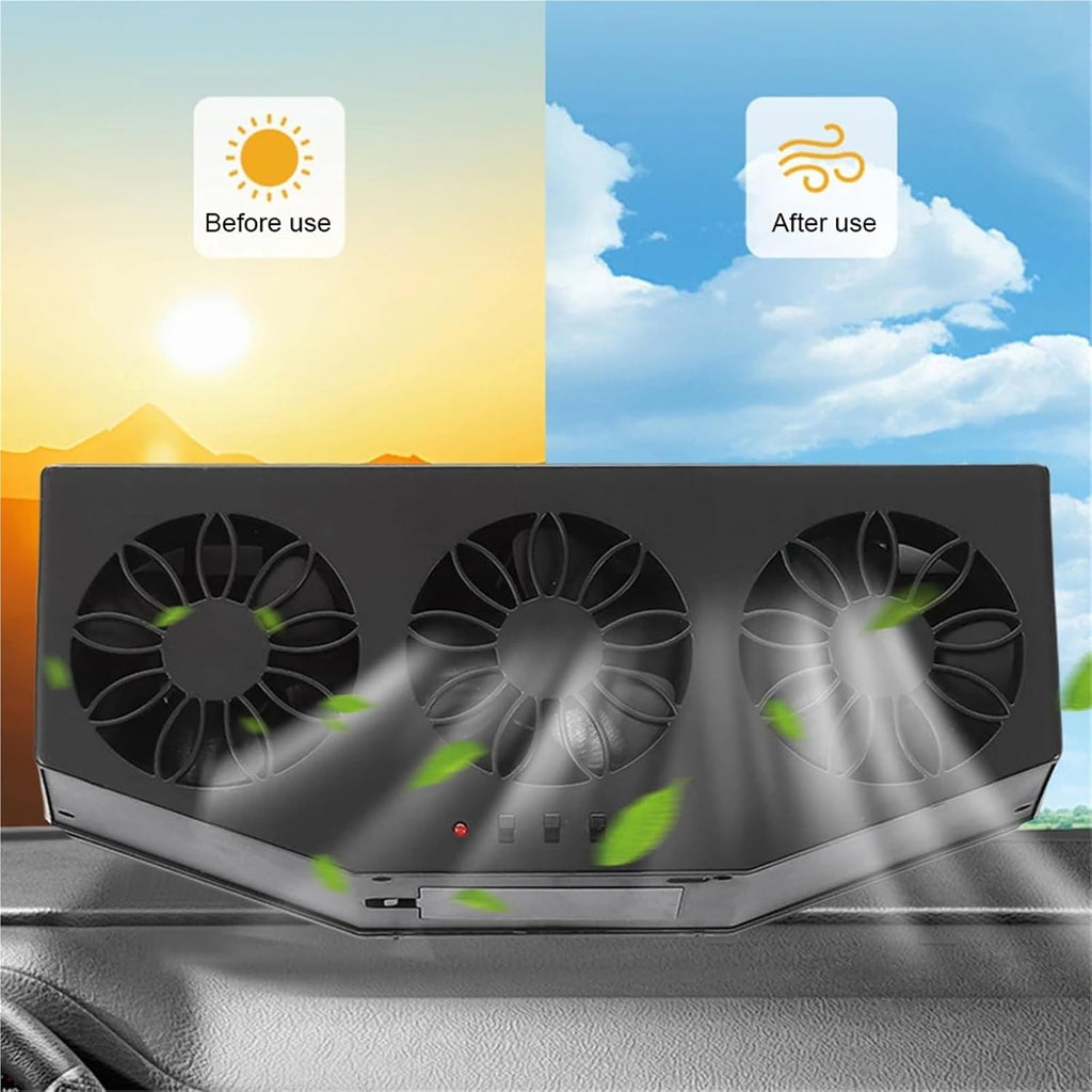 Solar-Powered Exhaust Fan for Car Window