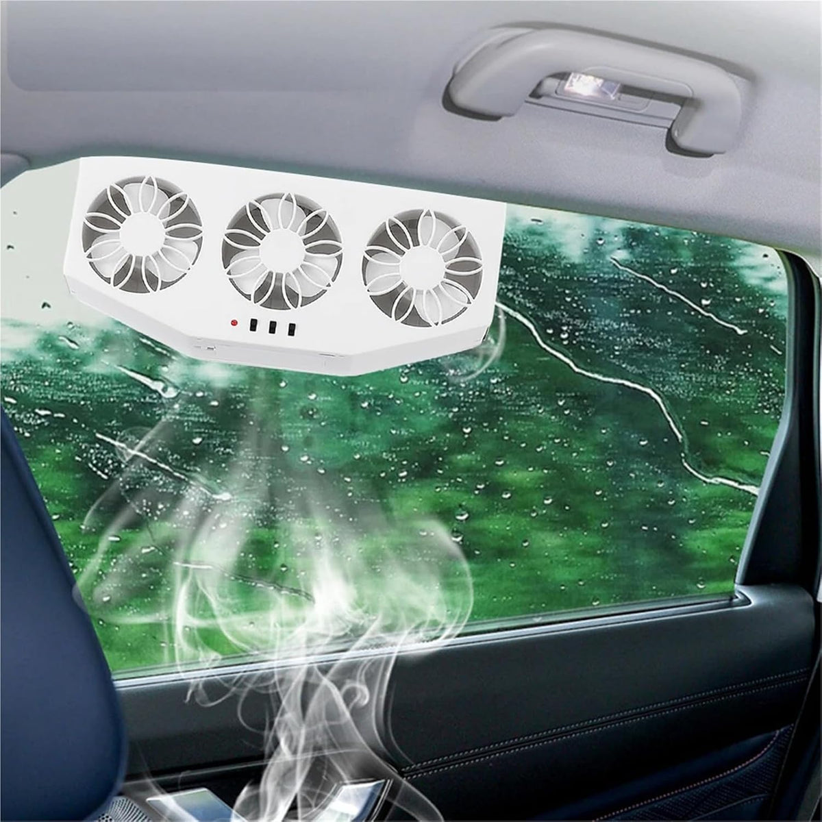 Solar-Powered Exhaust Fan for Car Window