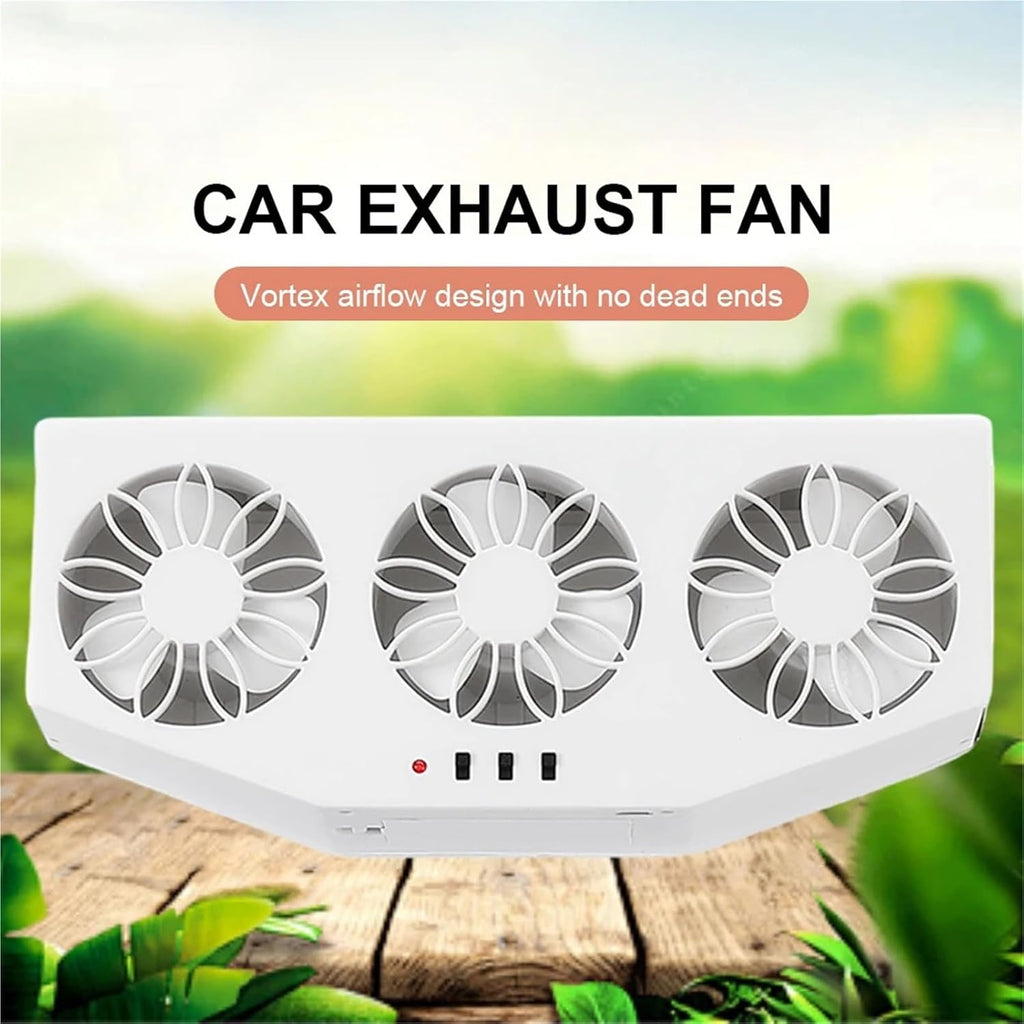 Solar-Powered Exhaust Fan for Car Window
