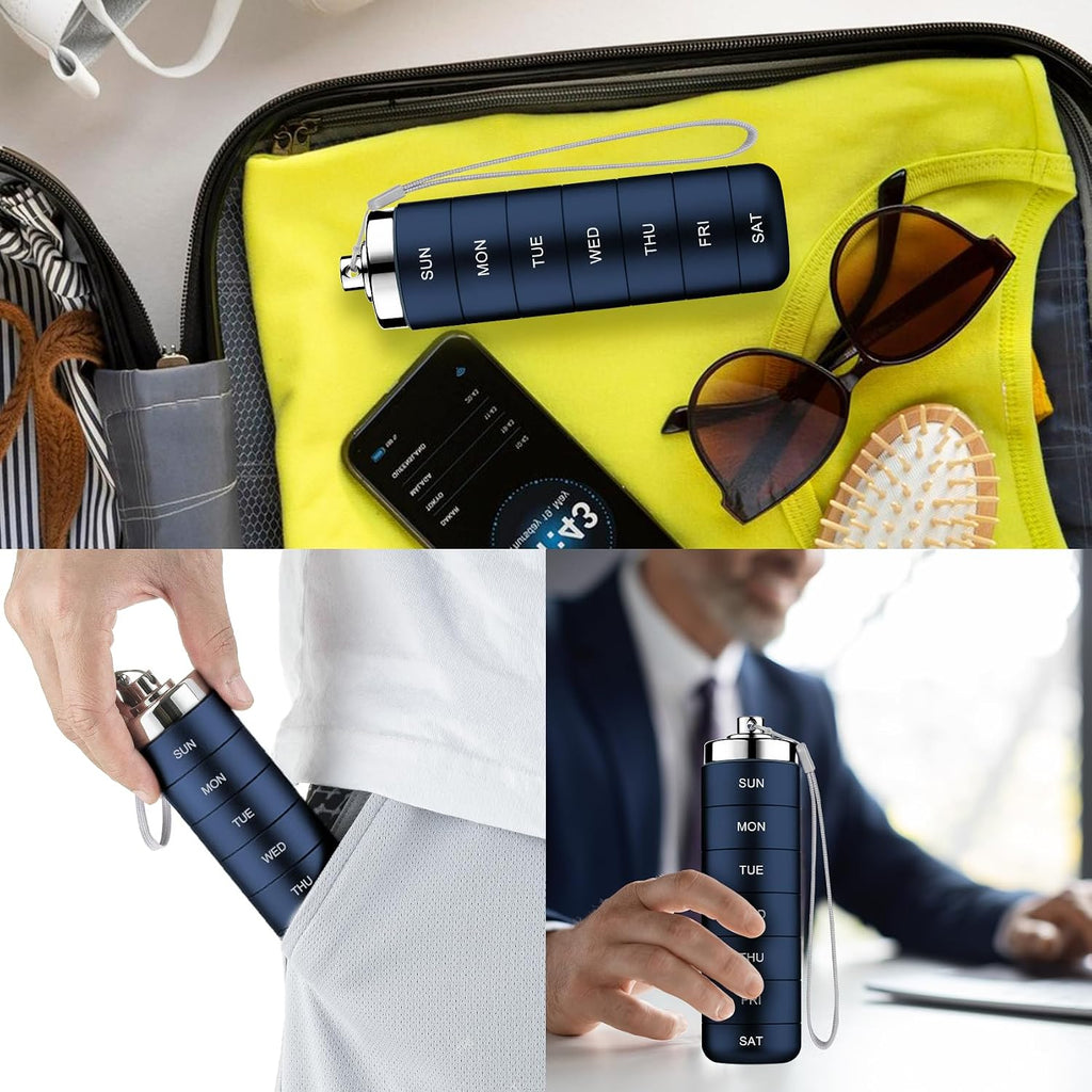 Stackable Waterproof Metal Pill & Vitamin Organizer